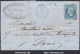 FRANCE N° 22 SUR LETTRE AVEC GC 966 CHATILLON SUR LOING LOIRET + CAD DU 15/12/1866 - 1862 Napoleon III