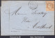 FRANCE N° 28A SUR LETTRE AVEC GC 3375 SENNECEY SAONE ET LOIRE + CAD DU 05/11/1868 - 1863-1870 Napoleon III Gelauwerd