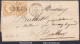 FRANCE N° 21x2 SUR LETTRE AVEC GC 3994 TOURNUS SAONE ET LOIRE + CAD DU 11/07/1866 - 1862 Napoléon III