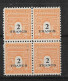 FRANCE 1945  N° 709**    BLOC DE 4 GOMME D'ORIGINE SANS CHARNIÈRE  NEUF TTB      2 SCANS - 1944-45 Arc Of Triomphe