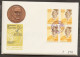 Portugal FDC Avec Médaille Centenaire Egas Moniz Prix Nobel Médecine 1974 FDC Medal Egas Moniz Medicine Nobel Price - Médecine