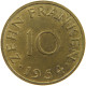 GERMANY 10 FRANKEN 1954 SAARLAND #c016 0169 - 10 Franken