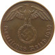 GERMANY 2 PFENNIG 1939 B TOP #a063 0109 - 2 Reichspfennig