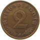 GERMANY 2 PFENNIG 1939 A TOP #c083 0015 - 2 Reichspfennig