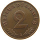 GERMANY 2 PFENNIG 1939 B TOP #a063 0107 - 2 Reichspfennig