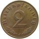 GERMANY 2 PFENNIG 1938 J #a043 0687 - 2 Reichspfennig