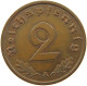 GERMANY 2 PFENNIG 1939 A #a032 0363 - 2 Reichspfennig