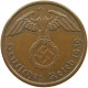 GERMANY 2 PFENNIG 1939 A #a032 0363 - 2 Reichspfennig