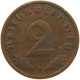 GERMANY 2 PFENNIG 1938 F #c083 0097 - 2 Reichspfennig