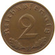GERMANY 2 PFENNIG 1938 E #c083 0149 - 2 Reichspfennig