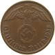 GERMANY 2 PFENNIG 1938 D TOP #c083 0103 - 2 Reichspfennig