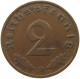 GERMANY 2 PFENNIG 1938 D #c081 0303 - 2 Reichspfennig