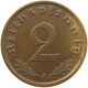 GERMANY 2 PFENNIG 1938 A TOP #c083 0139 - 2 Reichspfennig