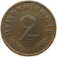 GERMANY 2 PFENNIG 1938 A #c083 0163 - 2 Reichspfennig