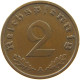 GERMANY 2 PFENNIG 1938 A TOP #c083 0105 - 2 Reichspfennig