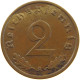 GERMANY 2 PFENNIG 1938 A #c081 0279 - 2 Reichspfennig