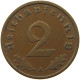 GERMANY 2 PFENNIG 1938 A #c082 0475 - 2 Reichspfennig