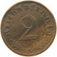 GERMANY 2 PFENNIG 1938 A #c081 0263 - 2 Reichspfennig