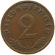 GERMANY 2 PFENNIG 1938 A #c083 0111 - 2 Reichspfennig