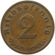 GERMANY 2 PFENNIG 1937 F #a043 0701 - 2 Reichspfennig