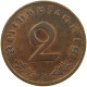 GERMANY 2 PFENNIG 1937 D #c081 0285 - 2 Reichspfennig