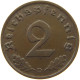 GERMANY 2 PFENNIG 1937 D #c081 0267 - 2 Reichspfennig