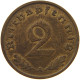 GERMANY 2 PFENNIG 1937 A TOP #c081 0301 - 2 Reichspfennig