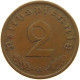 GERMANY 2 PFENNIG 1937 A #c081 0281 - 2 Reichspfennig