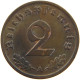 GERMANY 2 PFENNIG 1937 A #a066 0653 - 2 Reichspfennig