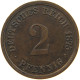 GERMANY 2 PFENNIG 1875 D #c013 0313 - 2 Pfennig