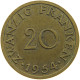 GERMANY 20 FRANKEN 1954 SAARLAND #c016 0105 - 20 Francos