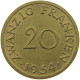 GERMANY 20 FRANKEN 1954 SAARLAND #c007 0381 - 20 Franchi