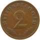 GERMANY 2 PFENNIG 1939 G #s078 0027 - 2 Reichspfennig