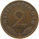 GERMANY 2 PFENNIG 1939 F TOP #c081 0283 - 2 Reichspfennig