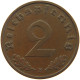 GERMANY 2 PFENNIG 1939 F #a054 0493 - 2 Reichspfennig