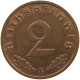 GERMANY 2 PFENNIG 1939 E TOP #c083 0001 - 2 Reichspfennig