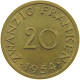 GERMANY 20 FRANKEN 1954 SAARLAND #c051 0217 - 20 Franchi
