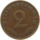 GERMANY 2 PFENNIG 1939 E #c081 0297 - 2 Reichspfennig