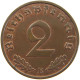 GERMANY 2 PFENNIG 1939 E TOP #a066 0647 - 2 Reichspfennig