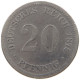 GERMANY EMPIRE 20 PFENNIG 1875 D #a004 0289 - 20 Pfennig