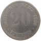 GERMANY EMPIRE 20 PFENNIG 1874 D #a064 0481 - 20 Pfennig