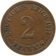 GERMANY EMPIRE 2 PFENNIG 1914 A #s068 0451 - 2 Pfennig