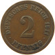 GERMANY EMPIRE 2 PFENNIG 1911 F #s068 0447 - 2 Pfennig