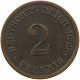 GERMANY EMPIRE 2 PFENNIG 1876 C #s060 0149 - 2 Pfennig