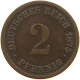 GERMANY EMPIRE 2 PFENNIG 1875 D #a095 0611 - 2 Pfennig