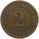 GERMANY EMPIRE 2 PFENNIG 1875 E #a066 0687 - 2 Pfennig