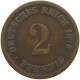 GERMANY EMPIRE 2 PFENNIG 1875 D #a013 0149 - 2 Pfennig