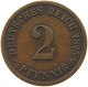 GERMANY EMPIRE 2 PFENNIG 1875 C #s036 0763 - 2 Pfennig