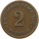 GERMANY EMPIRE 2 PFENNIG 1875 B #a013 0469 - 2 Pfennig