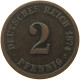 GERMANY EMPIRE 2 PFENNIG 1874 F #s068 0439 - 2 Pfennig